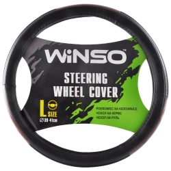 Чохол на кермо Екошкіра Winso L 39-41см Чорно коричневий 140230