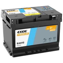 Автомобильный аккумулятор Exide 61Аh 600Ah Premium EA612 R+ LB2