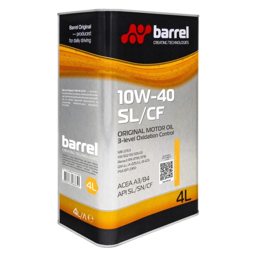 Моторное масло Barrel Original 10W-40 SL CF 4л