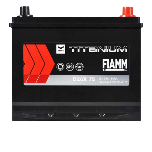 Аккумулятор автомобильный Fiamm 75Аh 640А Titanium Black Asia R+ D26