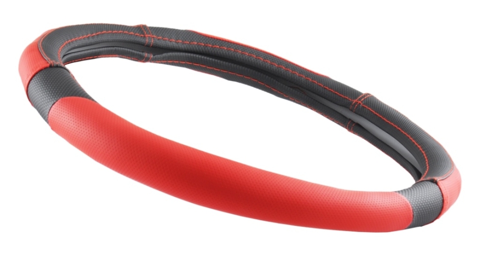 Чехол на руль Экокожа Winso L 39-41см черно красный 140530