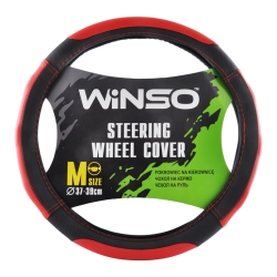 Чохол на кермо Екошкіра Winso M 37-39см чорно червоний 140520