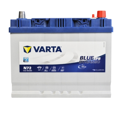 Аккумуляторный автомобильный Varta 72Ah 760A Blue Dynamic Asia EFB N72 R+ D26 н.к.