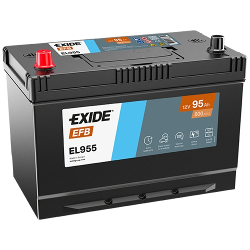 Акумулятор автомобільний Exide 95Аh 800A EFB Start-Stop Asia EL955 L+ D31